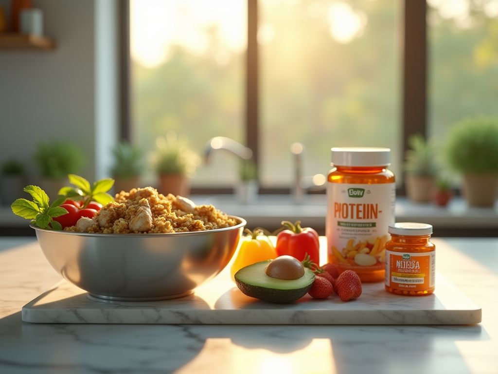 Préparation De Repas Sains : Pile De Suppléments